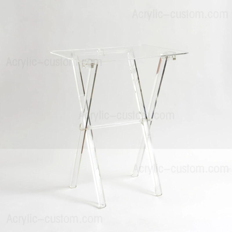 Clear Acrylic TV Tray, Acrylic Foldable Tray Table