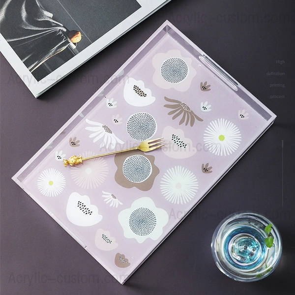 Large Acrylic Tray with Printed Patterns - Cheap Acrylic Trays
