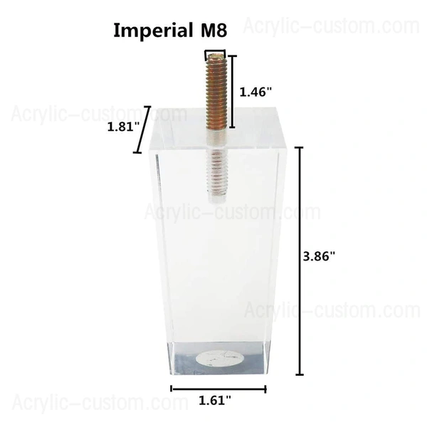 カスタムクリアアクリル家具の脚、ソファの脚の卸売