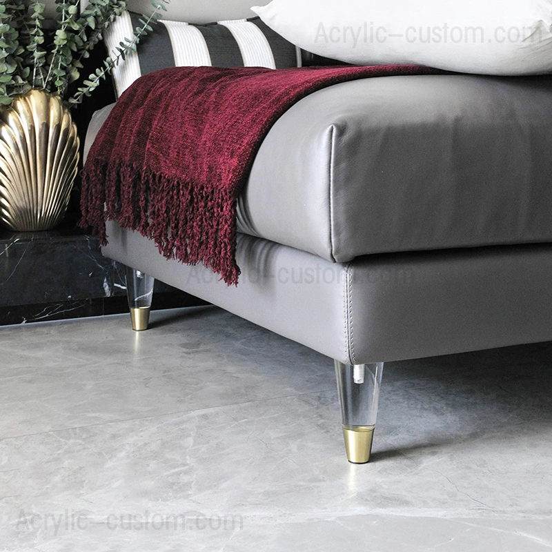 安いアクリル家具の脚 モダンな透明なルーサイト テーブルの脚 