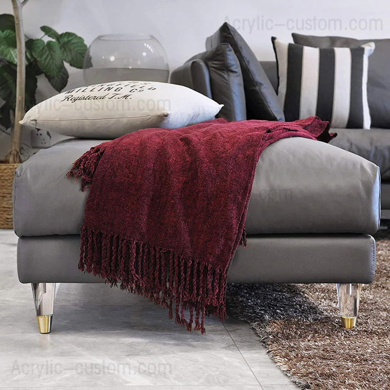 安いアクリル家具の脚 モダンな透明なルーサイト テーブルの脚 