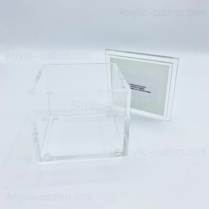 工場出荷時の価格アクリル ボックス uv プリント パターン クリア ギフト包装ボックス 
