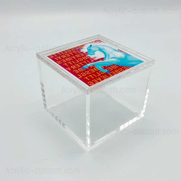 Fabrikpreis Acrylbox UV-gedrucktes Muster klare Geschenkverpackungsbox