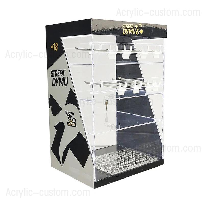 عرض عصير السجائر الإلكترونية المخصصة خزانات عرض الاكريليك مع قفل 