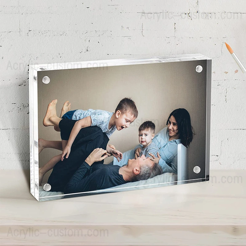 Acrylic Block Picture Frame - Magnetic Gift Acrylic Photo Frames