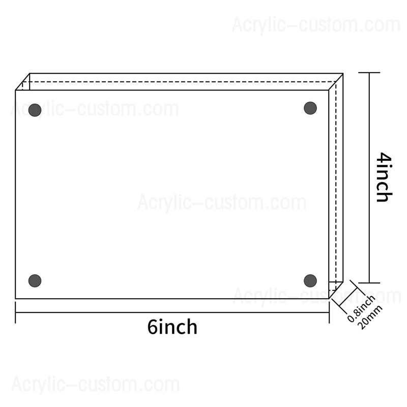 Acrylic Block Picture Frame - Magnetic Gift Acrylic Photo Frames