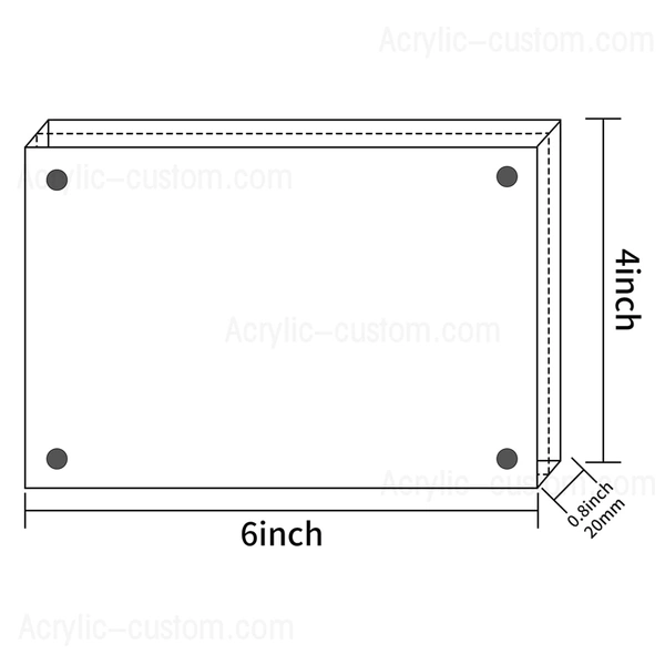 Acrylic Block Picture Frame - Magnetic Gift Acrylic Photo Frames