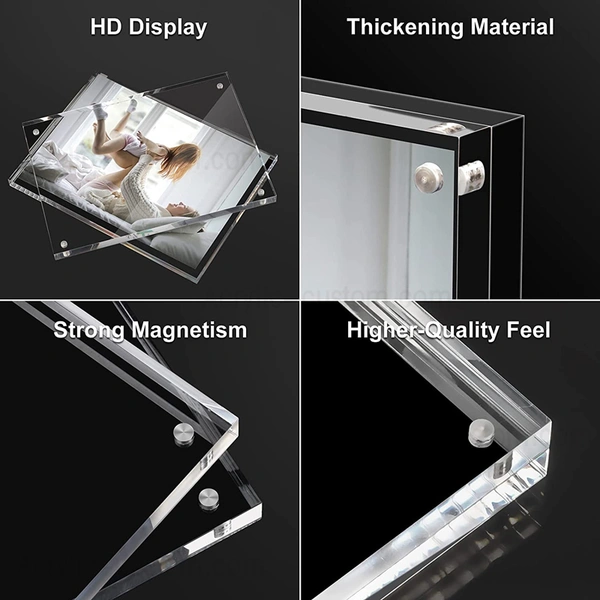 Acrylic Block Picture Frame - Magnetic Gift Acrylic Photo Frames