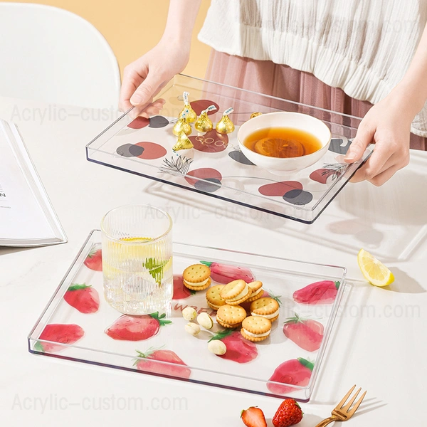 Factory Wholesale Decorative Trays Clear Acrylic Storage Trays