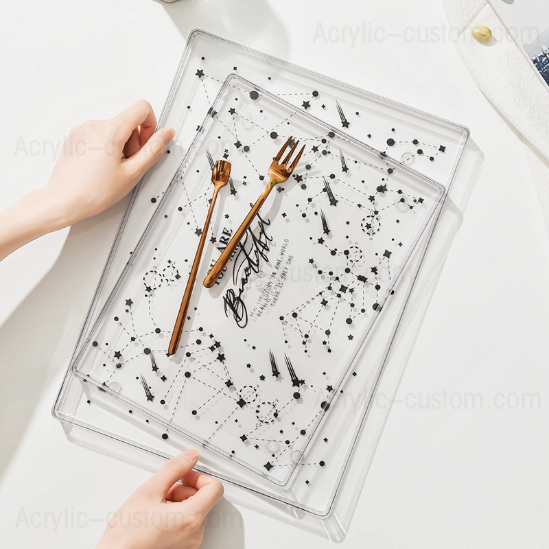 Factory Wholesale Decorative Trays Clear Acrylic Storage Trays