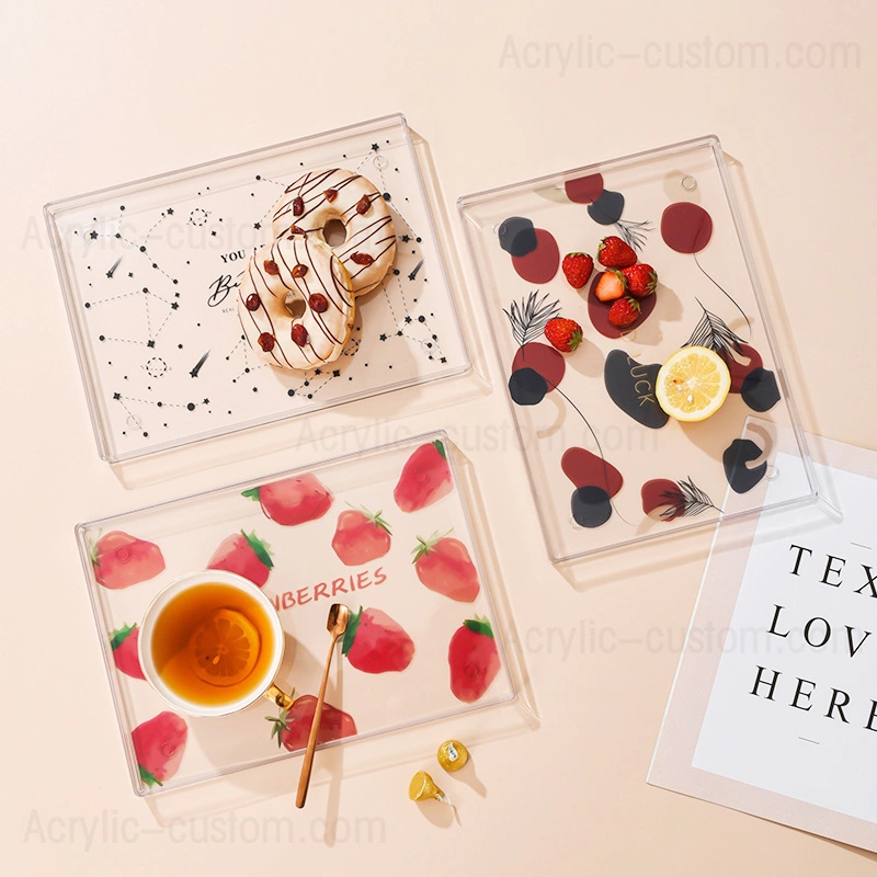 Factory Wholesale Decorative Trays Clear Acrylic Storage Trays