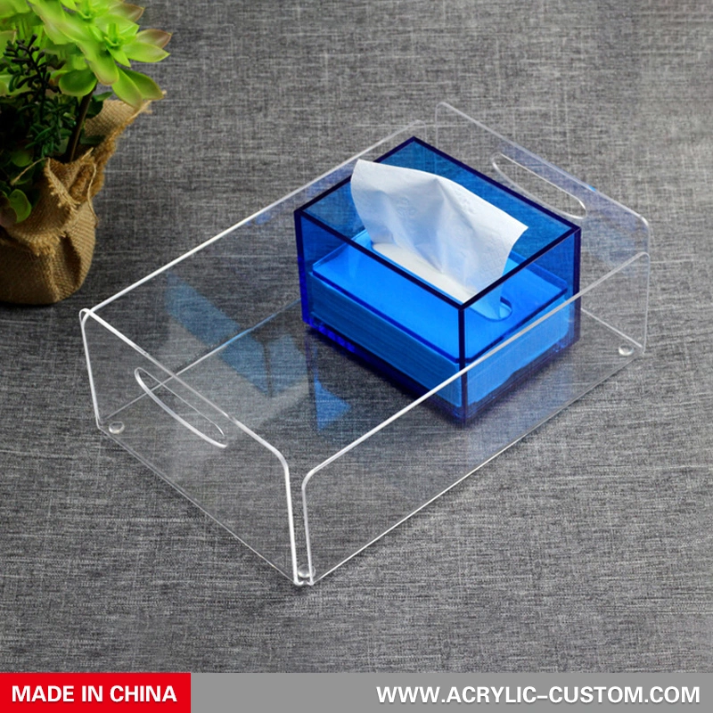 Wholesale Large Clear Bathroom Trays Acrylic Vanity Storage Trays