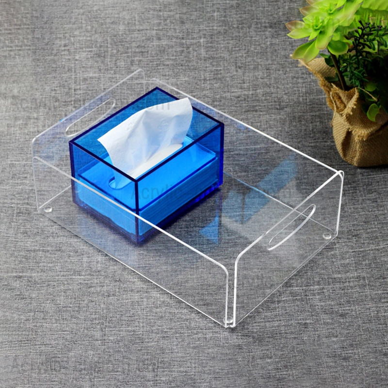Wholesale Large Clear Bathroom Trays Acrylic Vanity Storage Trays