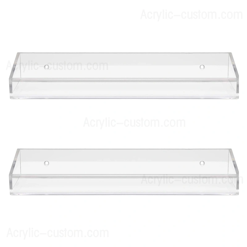 工場価格アクリルフローティングシェルフクリアバスルームシェルフ収納用 