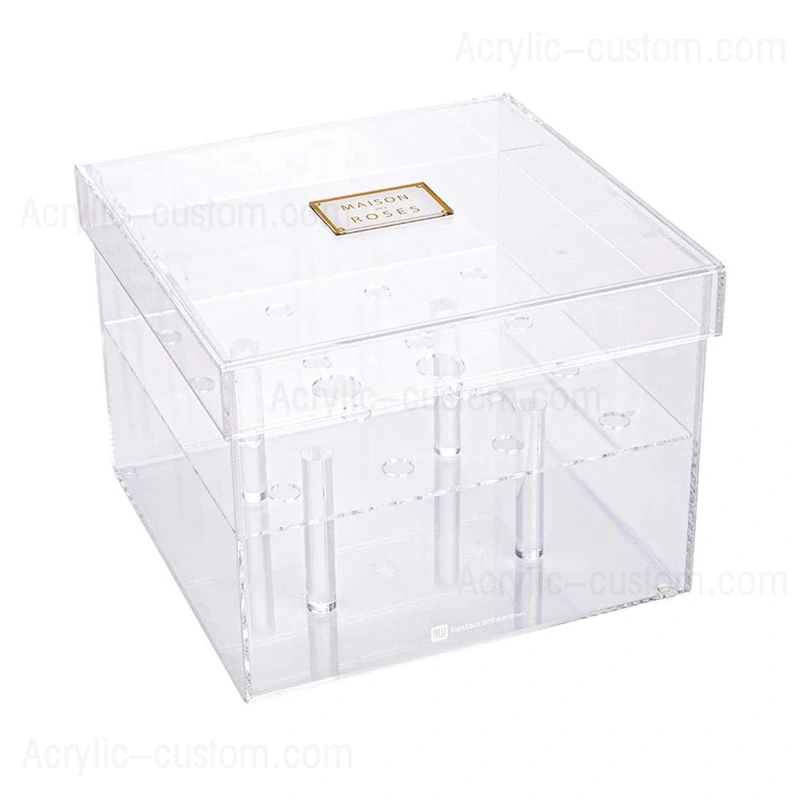 свадебная акриловая подарочная цветочная коробка - акриловая роза