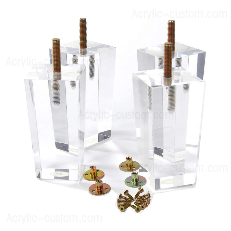 أرجل أكريليك بالجملة لأثاث الأريكة ، أقدام أثاث وسيت شفافة 