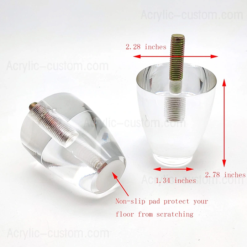 pieds en acrylique transparent pour pieds de meubles pieds de table bricolage 