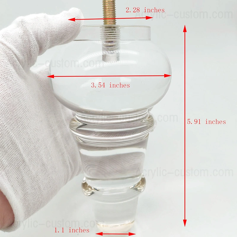 ひょうたん形の家具の足のための透明なアクリルの足diyのテーブルの足 