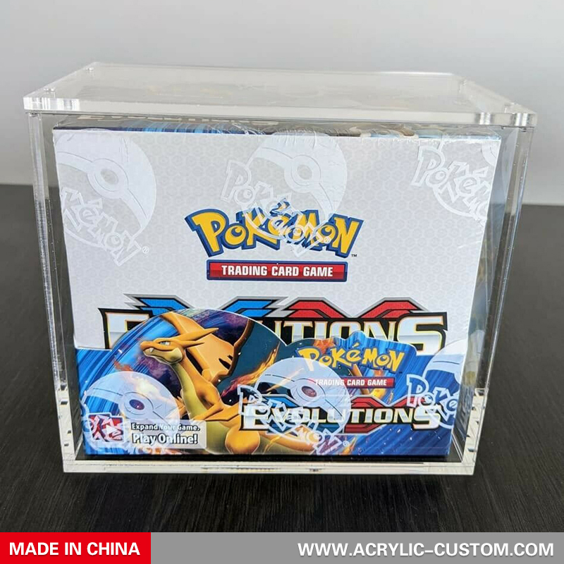 Pokemon Booster Box Protective Display Case/Pokemon Trading Cards/Evolutions 