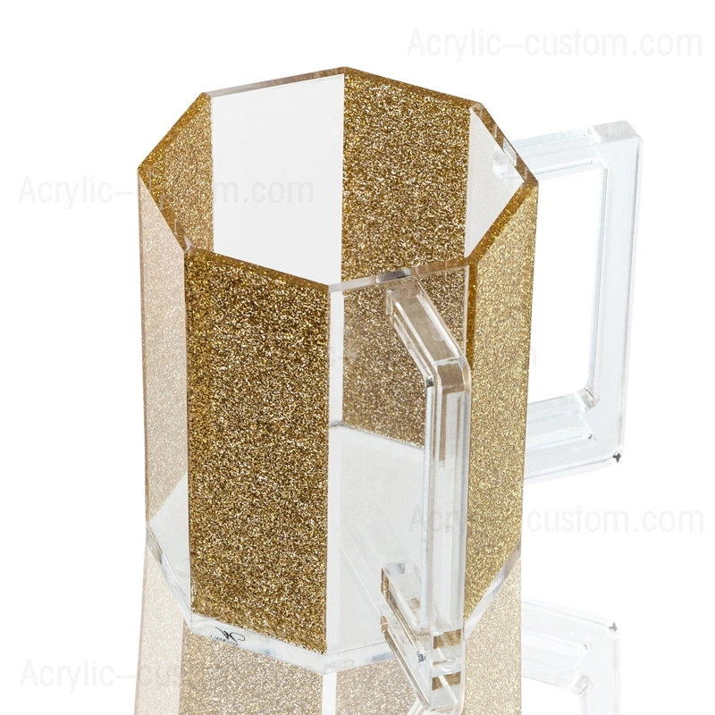 洗浄カップユダイカ、アクリルハンドル付きルーサイト六角形洗浄カップ 