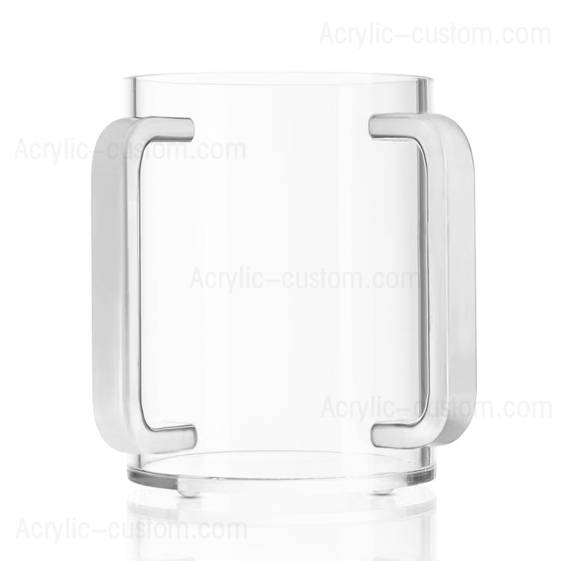taza de lavado lucite, taza de lavado redonda con asas