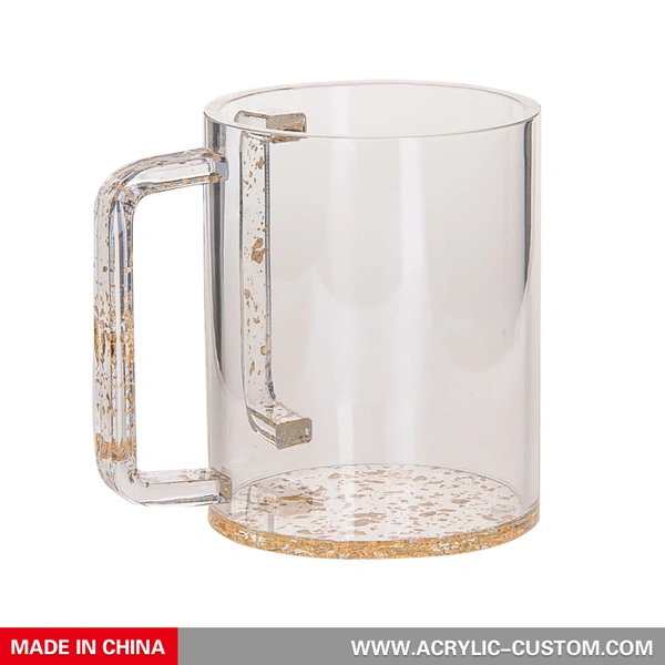 着色されたルーサイト洗浄カップ、ハンドル付きの丸いアクリル洗浄カップ