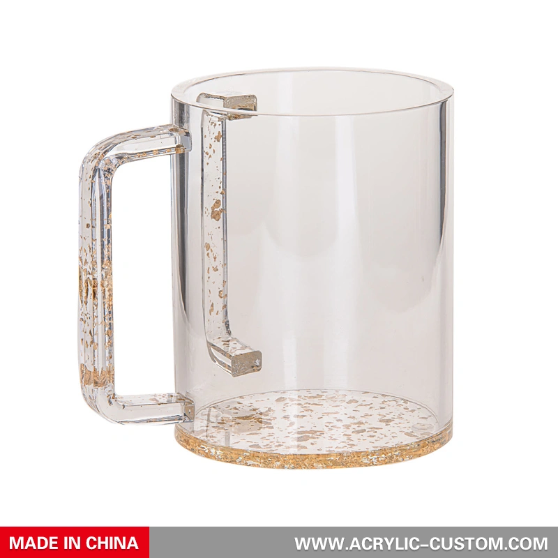 着色されたルーサイト洗浄カップ、ハンドル付きの丸いアクリル洗浄カップ 