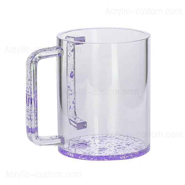 着色されたルーサイト洗浄カップ、ハンドル付きの丸いアクリル洗浄カップ