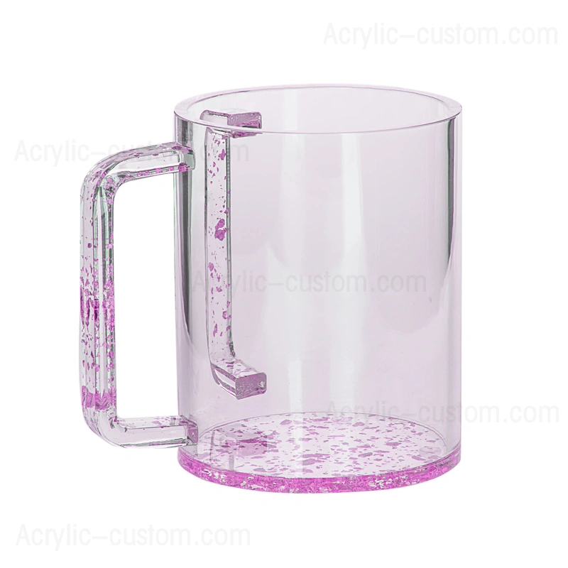 着色されたルーサイト洗浄カップ、ハンドル付きの丸いアクリル洗浄カップ 