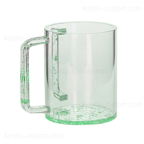 着色されたルーサイト洗浄カップ、ハンドル付きの丸いアクリル洗浄カップ