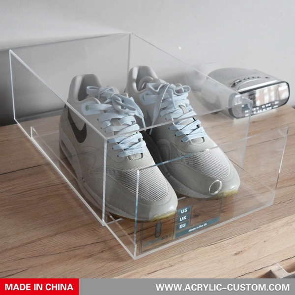 Custom clair transparent Case rack empilable Chaussures de