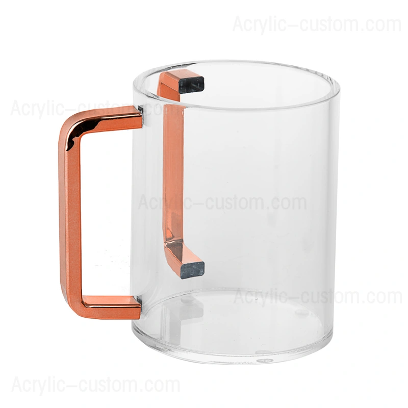 安い洗濯カップ、金のハンドルが付いているルーサイト洗濯カップ 