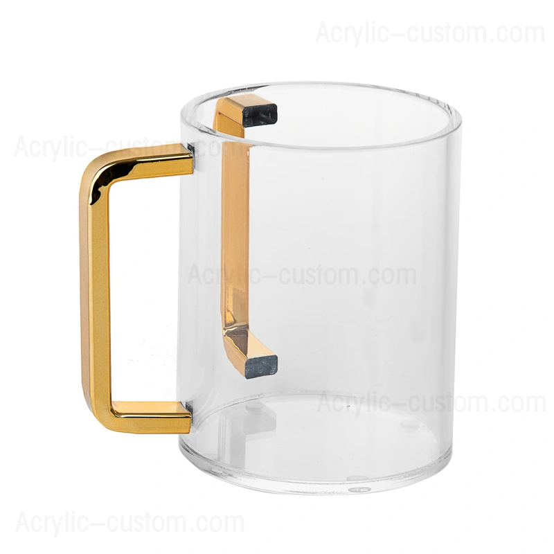 安い洗濯カップ、金のハンドルが付いているルーサイト洗濯カップ 