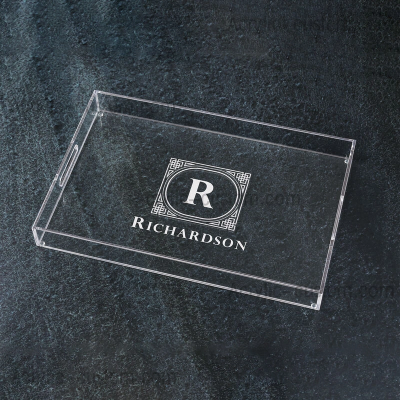 Acrylic Tray, Clear Service Tray with Custom Private LOGO