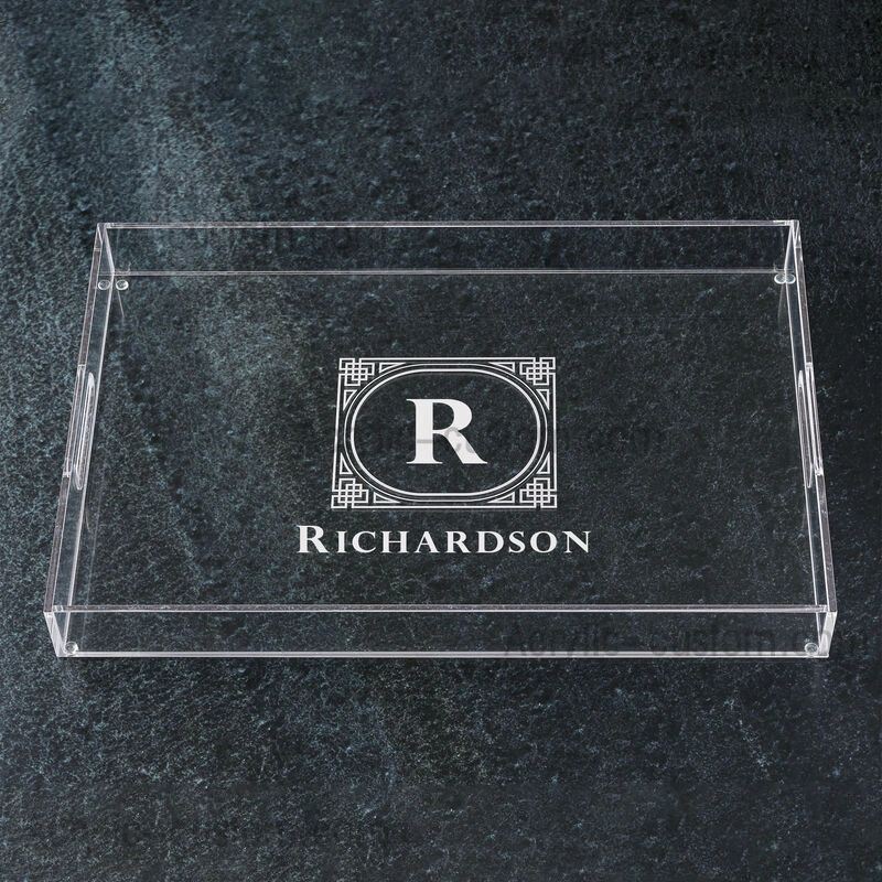 Acrylic Tray, Clear Service Tray with Custom Private LOGO