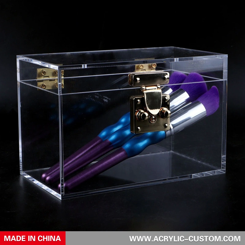卸売結婚式のカードボックス、ロック付きの透明なアクリルギフトボックス 