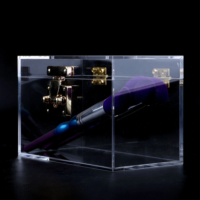 卸売結婚式のカードボックス、ロック付きの透明なアクリルギフトボックス 