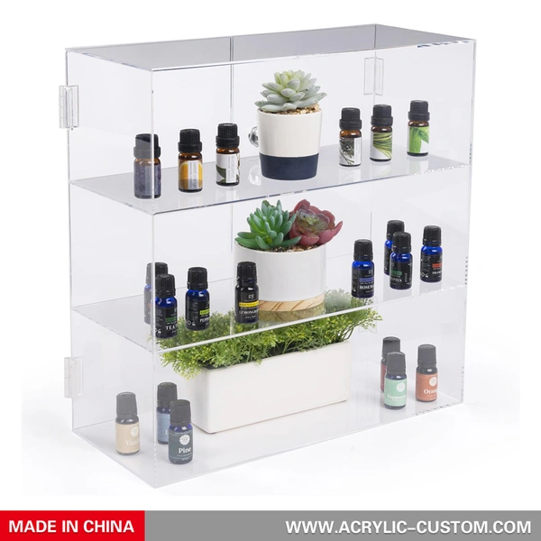 vitrine en acrylique, vitrine en acrylique transparent avec porte de sécurité