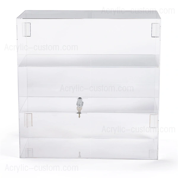 vitrine en acrylique, vitrine en acrylique transparent avec porte de sécurité