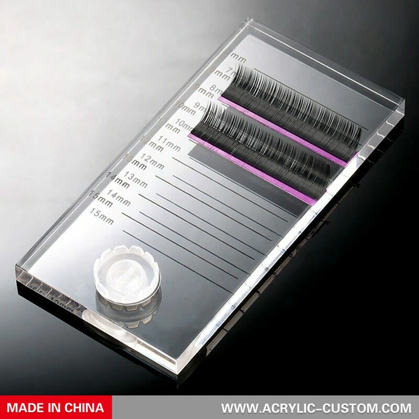 Crystal Lash Palette Glass Eyelash Extension Tiles with Glue Stand
