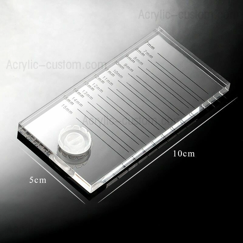 クリスタルラッシュパレットガラスまつげエクステタイル、接着剤スタンド付き 