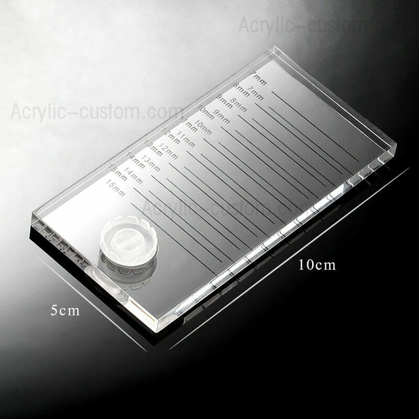 Crystal Lash Palette Glass Eyelash Extension Tiles with Glue Stand