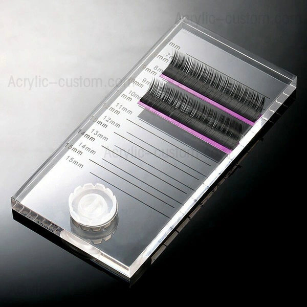 Crystal Lash Palette Glass Eyelash Extension Tiles with Glue Stand
