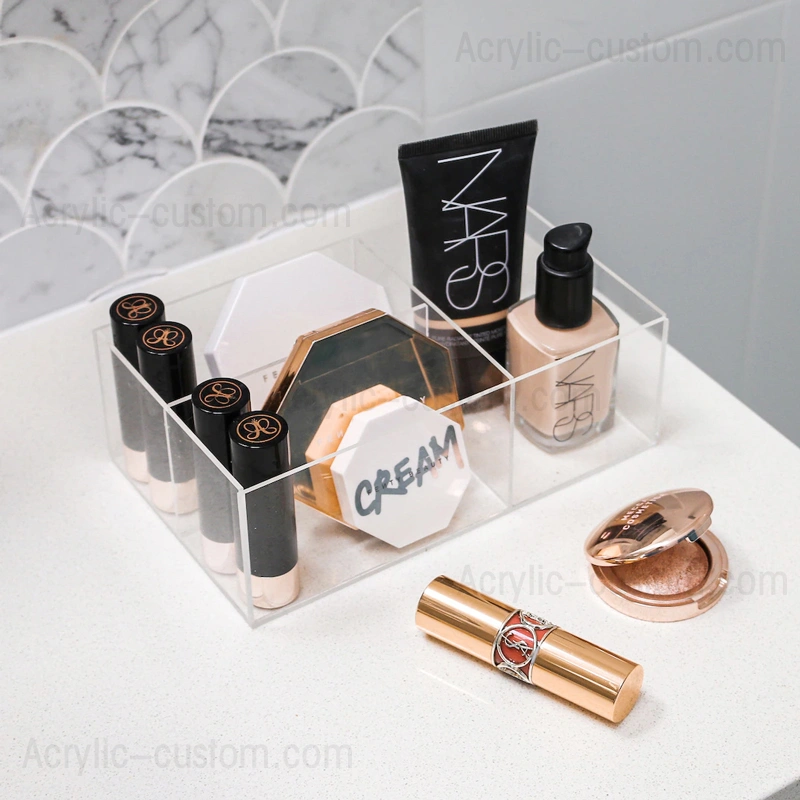 透明アクリルオーガナイザー、化粧台化粧収納ボックス 