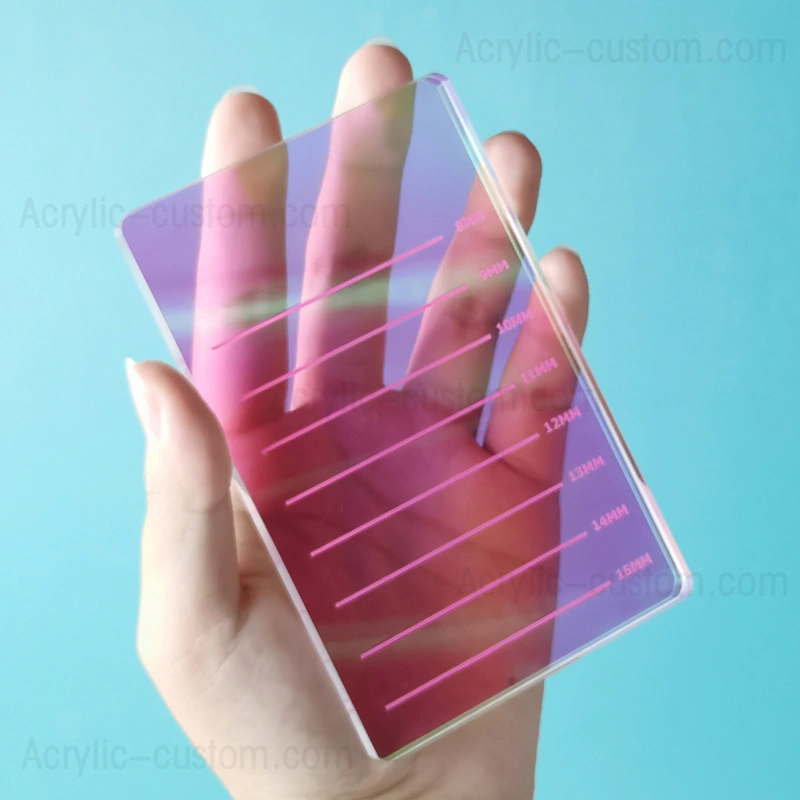 まつげエクステ用の色を変える再利用可能なラッシュタイルガラスまつげパレット 