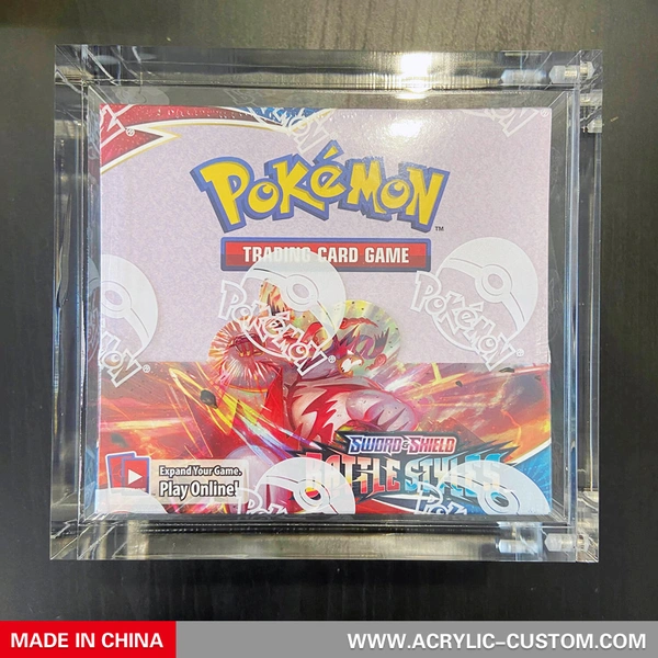 Magnet Acrylic Display Case for Japanese Pokemon Booster Box Protective