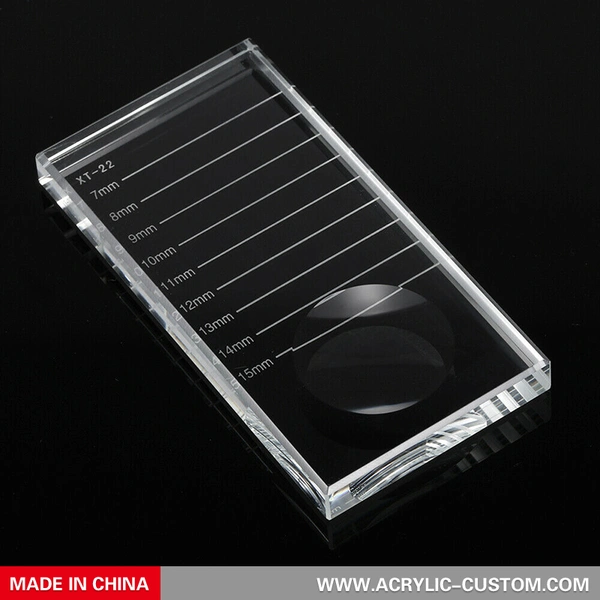 Crystal Lash Tile Glass Eye Lash Stand Pallet for Eyelash Extension Tile