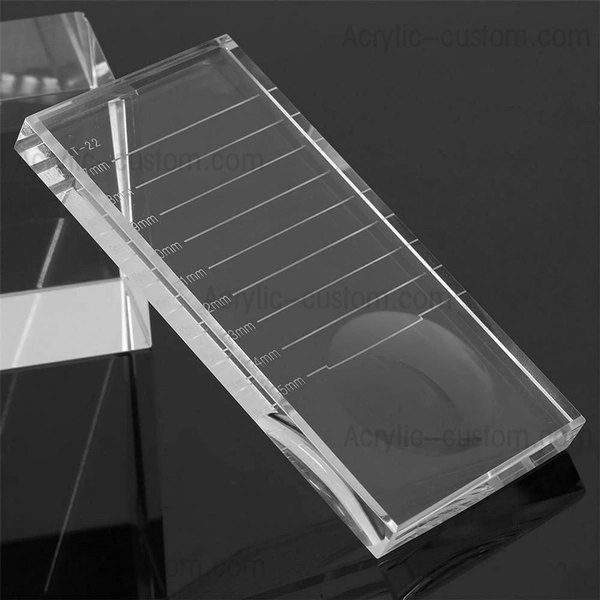 Crystal Lash Tile Glass Eye Lash Stand Pallet for Eyelash Extension Tile