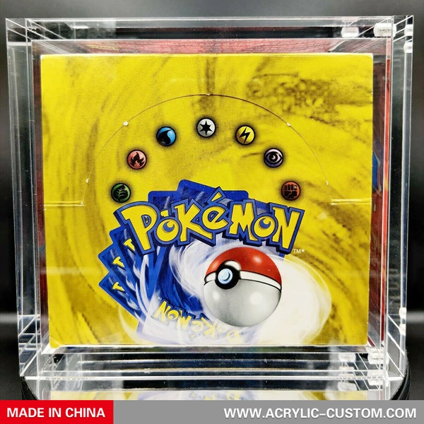 caja de acrílico de la caja de refuerzo de pokemon | caja magnética personalizada de entrenador de pokemon elite