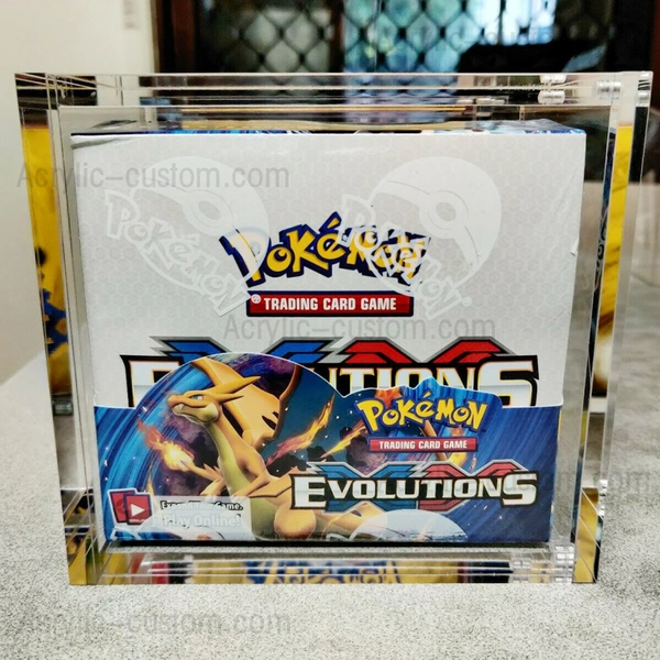 caja de acrílico de la caja de refuerzo de pokemon | caja magnética personalizada de entrenador de pokemon elite